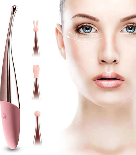 CHARMING Personal Wand Massager with Waterproof Vibration for Full Body Massage Use, Promotes Essence Absorption, Relieves Fatigue - Pink