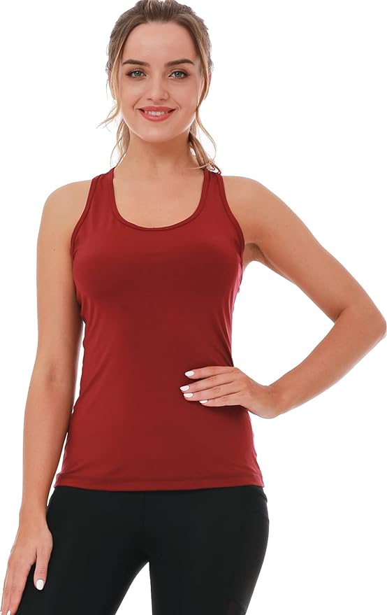 6 or 5 Pack Workout Tank Tops for Women, Athletic Racerback Sports Tank Tops, Compression Sleeveless Dry Fit Shirts