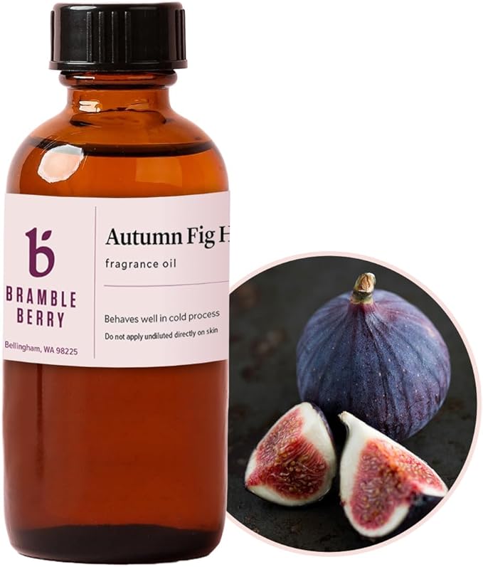 Bramble Berry Autumn Fig Harvest Fragrance Oil 2 oz | Warm Fall Scent for Soap Making, Candles, Bath Bombs, Lotion, Wax Melts & Skincare | Vegan, Paraben & Phthalate Free, Skin Safe, DIY Essential