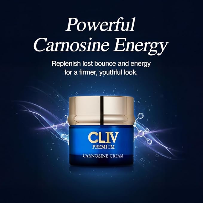 CLIV Carnosine Cream – Korean Skincare Moisturizer with Carnosine, Retinol & Peptides – Smoothing & Hydrating Face Cream for Skin Texture & Elastic Feel – 1.69 fl oz (50ml)