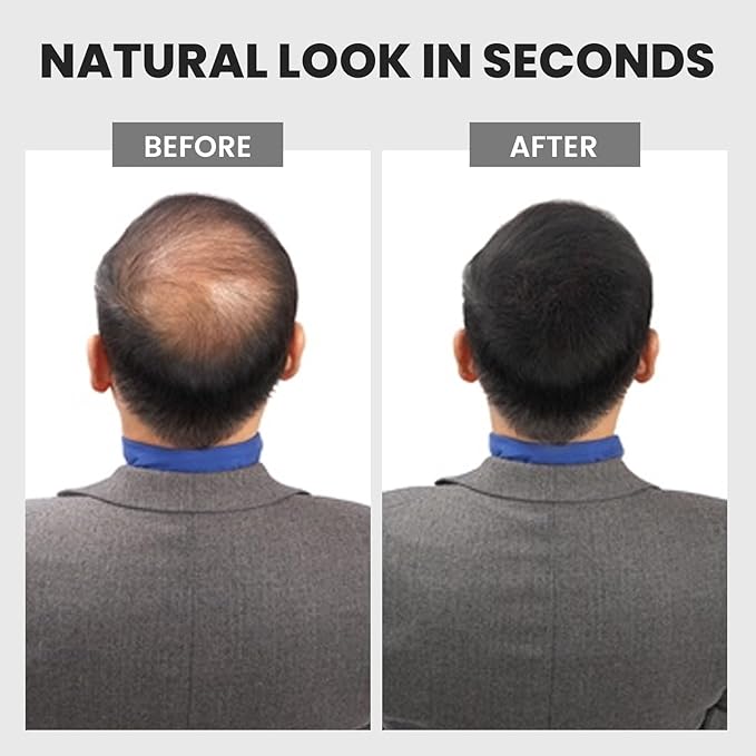 Hair Fibers Spray, Hair Building Fibers with Silicone Pump, Instant Scalp Concealer for Men & Women, Long-lasting and Sweat-proof, 1.05 oz, Black