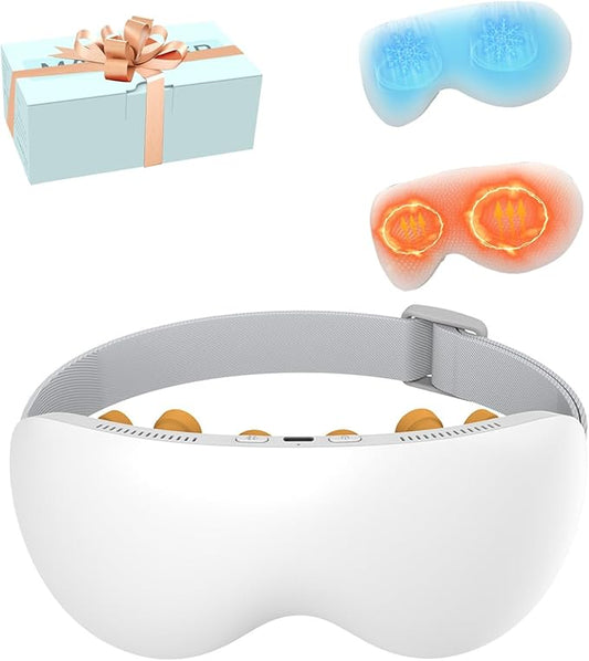 Eye Massager, Birthday Gift, Heating and Cooling Eye Massager, mom and dad Eye mask Massager, Reduce Stye, Relax, Relieve Stress