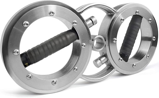 FIITY 18 Pounds Resistance Adjustable Rotator Machine for Upper Body Strength Training, 360 Degree Rotating Grips, Multifunctional Spinning Burn Machine for Forearm Trainer, Boxing, Workouts (Black & Sliver)