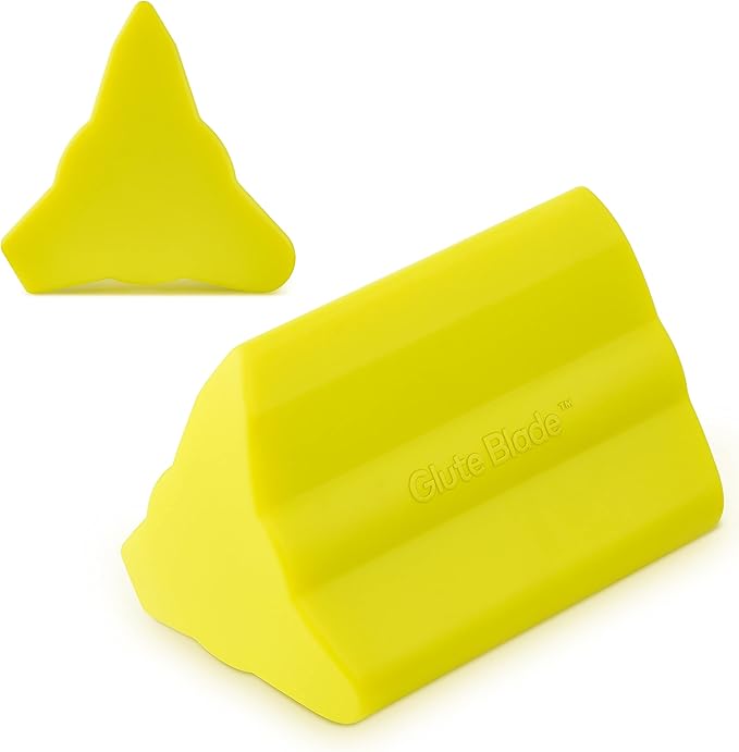 Piriformis Massage Roller, Targeted Trigger Point Massager Tool for Hip, Leg, Lower Back, Muscle Knot Release and Sciatica, 3 Different Heads, Medium Density, Yellow