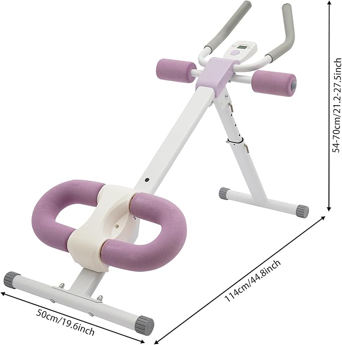 Bigzzia Ab Machine, Ab Workout Equipment Machine for Stomach Workout Foldable Abdominal Trainer for Home Gym Adjustable Ab Exercise Bench Crunch Machine for Core Abdomen