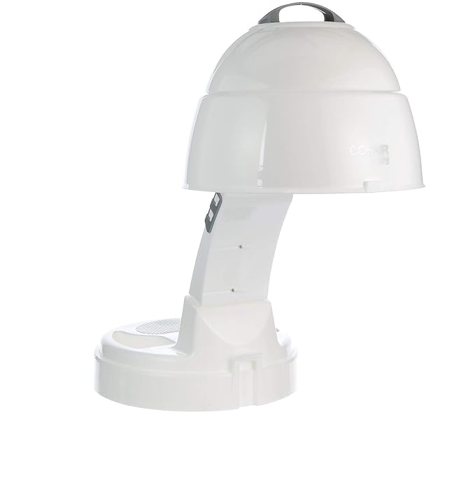 Conair Pro Style Bonnet Hair Dryer, 2 Heat Settings, Adjustable Height, Extra-Large Hood Size, 1875W Pro Style Bonnet Ionic Hair Dryer for Women, White