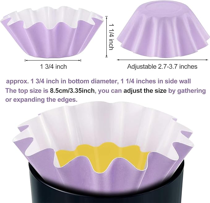 Boao Wax Melt Liners Reusable Wax Warmer Containers Leakproof Cups for Scented Candle, Paper Holders for Electric Pluggable Melter and Burner(Purple,25 Pieces)