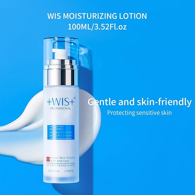 +WIS+ Moisturizing 4-Piece Skin Care Set - with Facial Cleanser, Toner, Lotion, Cream for for Cleansing, Hydration, Repair and Anti Aging