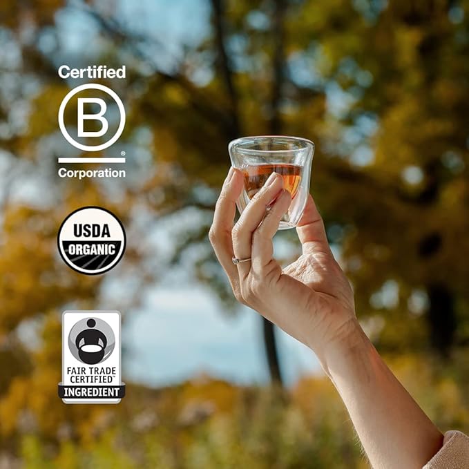 Grace Farms Organic Classic Chai Black Tea, 16 Pyramid Sachets | Ginger & Spices | Fairtrade & Kosher |Gives Back 100% of Profits