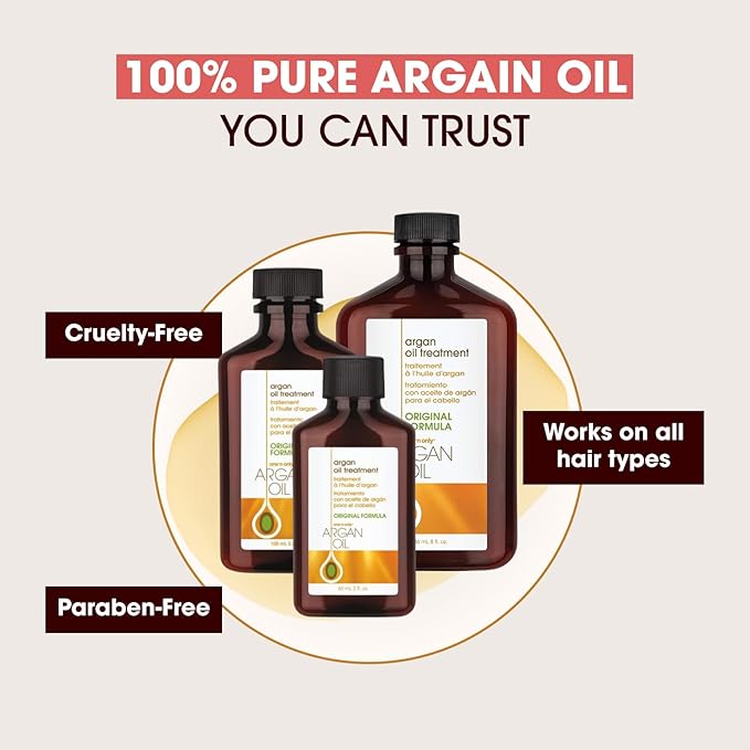 One 'N Only Argan Oil Hair Treatment - Lightweight & Hydrating Hair Oil for Natural, Wigs & Extensions - Shine Enhancing, Heat Protectant & Frizz Control (8 oz)