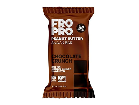 FROPRO Plant Protein Snack Bars - Plant Based Protein Bars, All-Natural, Gluten, Dairy, & Soy Free, High Protein Bars with Low Calories | Cacao, 12 Pack