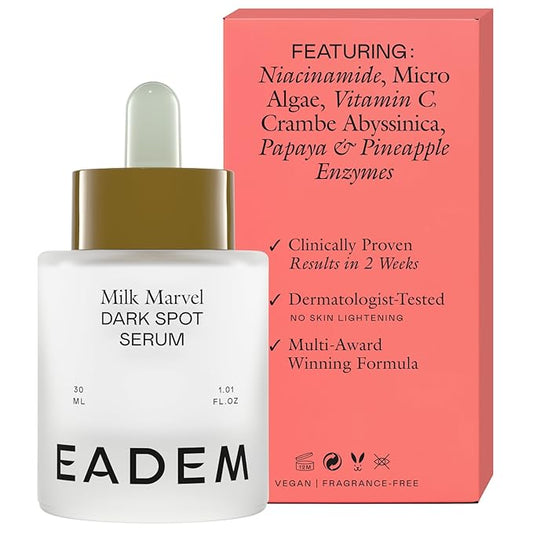Milk Marvel Dark Spot Serum, Vitamin C Face Serum Infused with Niacinamide, Dark Spot Remover for Face and Body, Natural Dark Spot Corrector for Skin Care, 1 oz