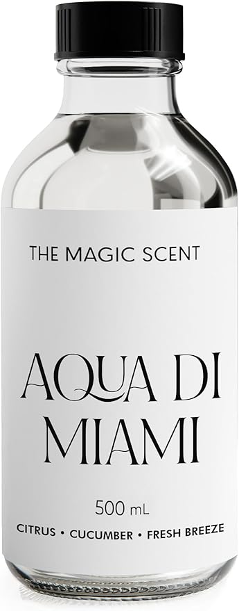 The Magic Scent Aqua di Miami Diffuser Oil - Hotel & Home Luxury Scents - Diffuser Oil Scents for Home Designed for Use in All Diffusers - 16.9 fl oz, 500 mL