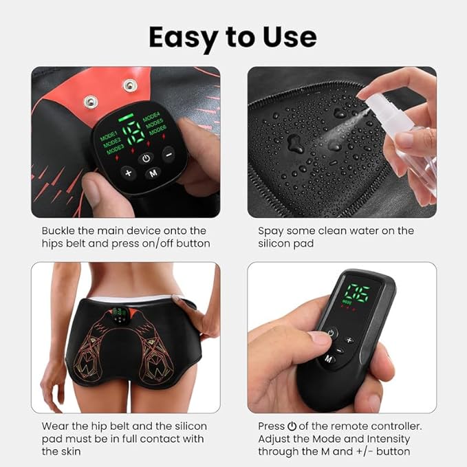 FOPIE Electronic Muscle Stimulator HIPS Trainer, ABS Stimulator Smart Wearable Butt Lifting Machine, Intelligent Wireless Fitness Apparatus l10