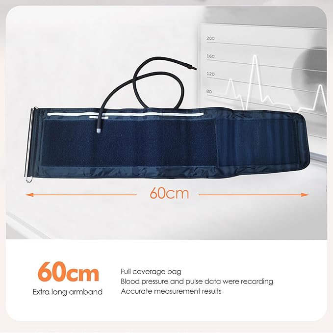 Automatic Upper Arm Blood Pressure Monitor with a Large-Screen Display,Digital Upper Arm Bp Machine for Home Use with Adjustable XL Cuff 8.66-16.54″, Users 120 Sets Memory