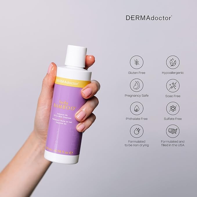 DERMAdoctor Gentle Face Wash for Sensitive Skin, Face Wash for Rosacea Sensitive Skin, Pregnancy Safe Facewash for Acne Prone Skins, Hypoallergenic, Non Comedogenic Facial Cleanser, Dermatologist Made