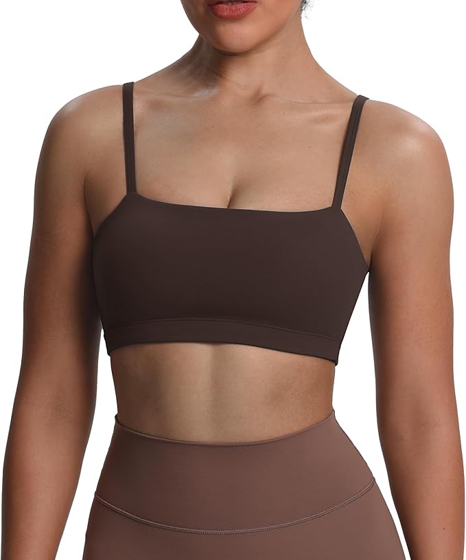 Aoxjox Women's Workout Bandeau Bras Training Fitness Running Yoga Crop Tank