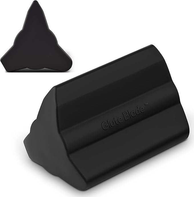 Piriformis Massage Roller, Targeted Trigger Point Massager Tool for Hip, Leg, Lower Back, Muscle Knot Release and Sciatica, 3 Different Heads, Hard Density