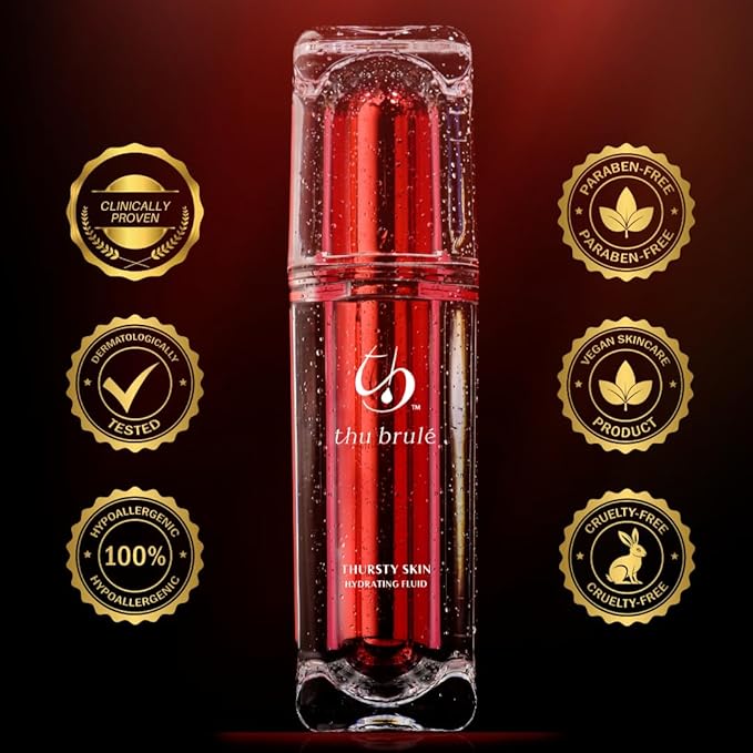 Thursty Skin Hydrating Fluid | Anti-Aging Face Serum with 5 Types of Hyaluronic Acid & Rambutan | Deep Hydration Targets Collagen Skin Renewal Firming & Radiance – Clinically Tested – 30ml