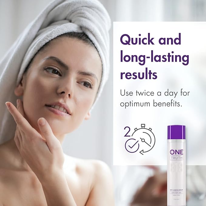One Truth Anti-Aging Serum Skincare for Face and Neck - Enhance Skin Radiance, Diminish Redness, Even Skin Tone, Telomerase Activation Supports Youthful Looking Skin - Light, Cooling Gel