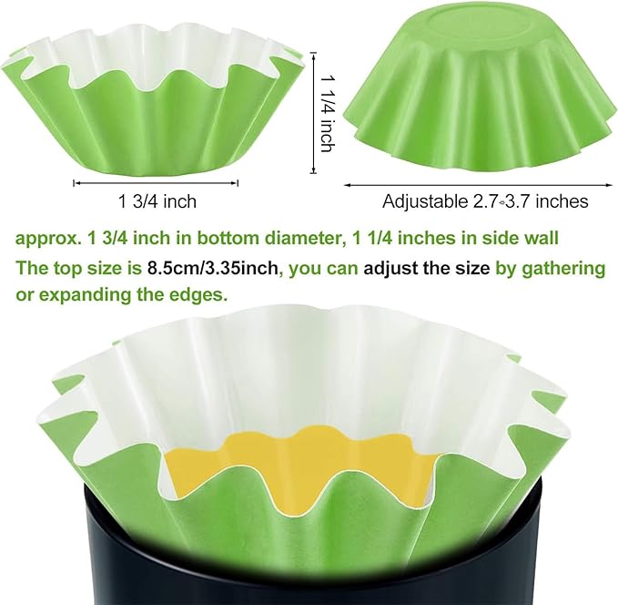 Boao Wax Melt Liners Reusable Wax Warmer Containers Leakproof Cups for Scented Candle, Paper Holders for Electric Pluggable Melter and Burner(Green,50 Pieces)