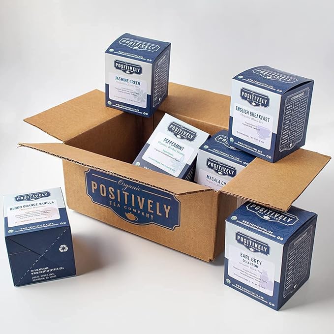 Organic Positively Tea Company, Tea Bag Sampler, 20 Count, 6 Pack