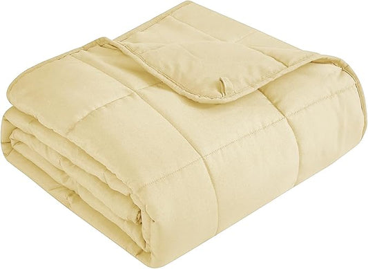 Topcee Weighted Blanket for Adults (15 lbs, 60" x 80") Queen Size Soft Cooling Heavy Blanket Sleeping, Apply to 130-160 lbs Body, Thick Breathable Blanket with Glass Bead, Easy Care