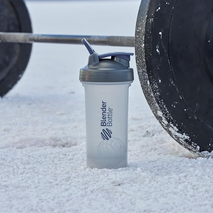 BlenderBottle Shaker Bottle Pro Series Perfect for Protein Shakes and Pre Workout, 28-Ounce, Full-Color Grey