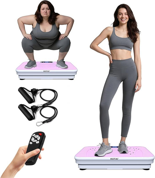 Vibration Plate Exercise Machine, Vibration Plate for Lymphatic Drainage & Weight Loss, Whole Body Vibration Plate 400 lbs Capacity, Shake Plate for Men and Women