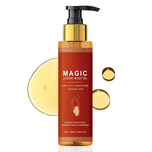 Magic Luxury Body Oil, Firming and Moisturizing Treatment for Buttocks, Abdomen, Thighs and Underarms, 3.38 Fl Oz
