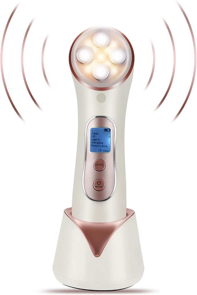 High Frequency Facial Machine 5 in 1 Facial Massager Micro-Current Recharable Facial Frequency Device