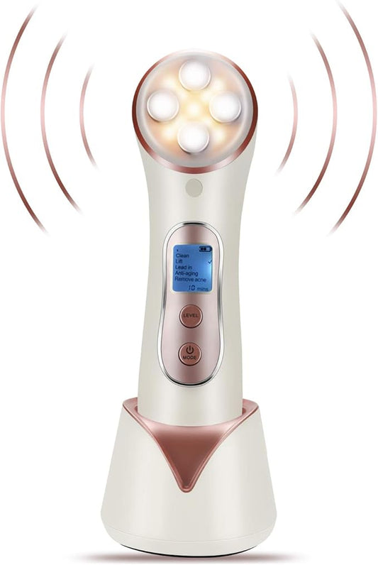 High Frequency Facial Machine 5 in 1 Facial Massager Micro-Current Recharable Facial Frequency Device