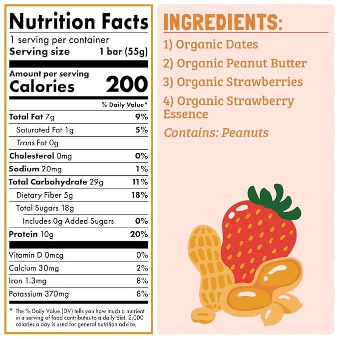 Skout Organic Plant-Based Protein Bars Peanut Butter & Jelly (12 Pack) - 10g Protein - Vegan Protein Bars - Only 5 Ingredients - Easy Snack - Gluten, Dairy & Soy Free
