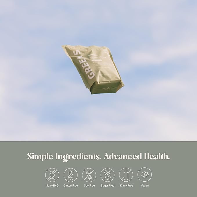 Rookie Wellness Greens + Superfoods - Greens Superfoods Powder Drink Made with Whole Food Sourced Ingredients Contains Vitamins, Probiotics, Antioxidants, and Baobab Fiber (30 Servings, Crisp Apple)