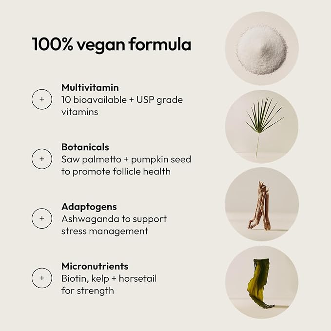 Moon Juice - SuperHair - Bottle (120 Capsules) - Hair Growth Vitamins - Multivitamins & Organic Ashwagandha - Reusable Glass Bottle - 3rd Party Tested - 100% Traceable - Vegan, Gluten Free, Non GMO