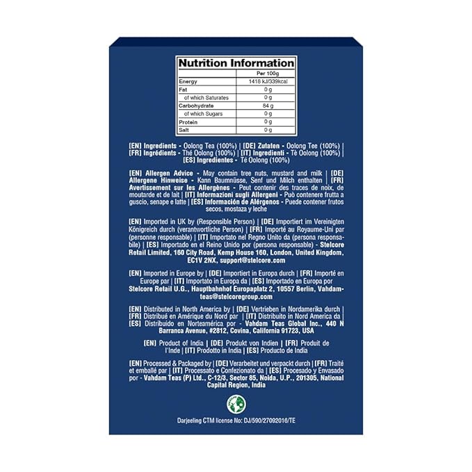 VAHDAM, High Mountain Oolong Tea Bags (100 Count) Non GMO, Gluten Free | High Grown Oolong Tea Leaves - Light & Floral | Resealable Ziplock Pouch