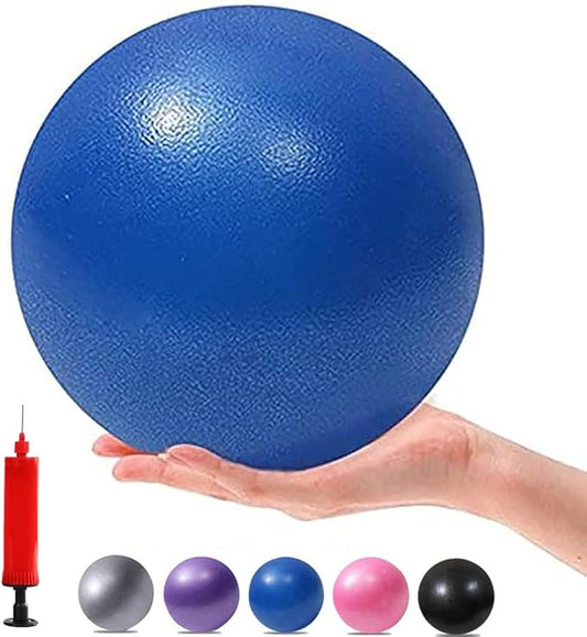 Small Exercise Yoga Ball for Pilates, Barre & Physical Therapy – Includes Air Pump, Anti-Burst, Easy to Inflate– Home & Gym Fitness Accessory