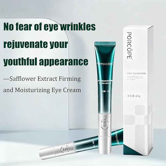 PORCOPE Eye Cream for Dark Circles and Puffiness, Anti-Aging and Fine Lines, with Electric Massage Head to Massage and Moisturize the Eye Area (0.7 fl oz/20g)