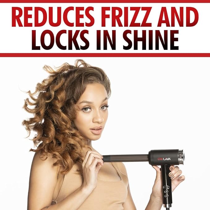 CHI Lava Curl Shot, Hair Curling Wand For Voluminous, Shiny & Long-Lasting Curls, Lower Temperature, Ergonomic, Comfortable Design For Easy Use