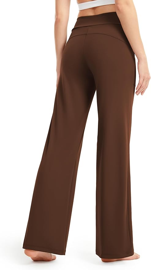 AFITNE Womens Wide Leg Yoga Pants with Pockets High Waist Stretch Dress Casual Pants Loose Lounge Sweatpants 28"/30"/32"