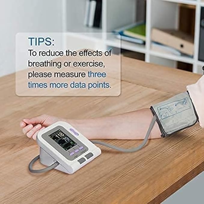 CONTEC-08A Blood Pressure Monitor-Automatic Digital BP Machine with 3 Sizes Cuff for Home Use,Large LCD Display,for 3 User 3x100 Memory