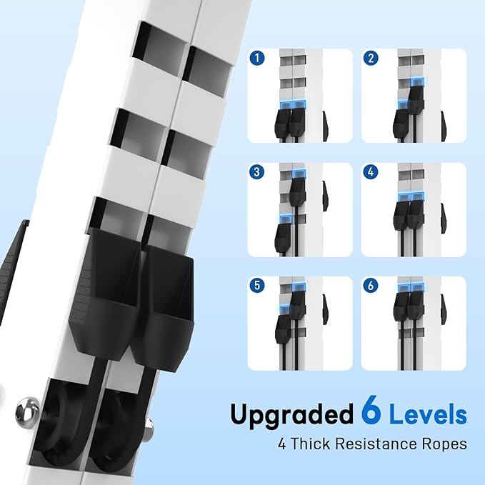 ERGOLIFE Stair Stepper with 3-Level Adjustable Resistance, 350lbs Upgrade Foldable Stairmaster Machine for Home Gym Workout, Cardio Stair Climber with Low Noise