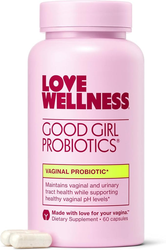Love Wellness Good Girl Probiotics | Women’s Vaginal Health & pH Balance Supplement | Probiotic for Urinary Tract, Yeast, Odor & Immune Support | Gluten-Free | 30-Day Supply