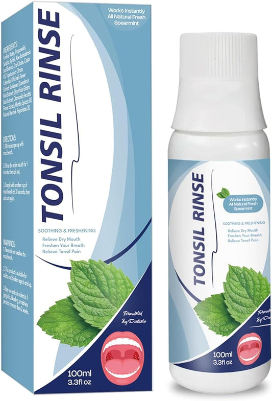 Tonsil Stone Mouthwash - Nature’s Tonsil Stone Mouthwash or Oral Rinse - Helps Soothe Tonsils, Remove Bad Breath and Relieve Dry Mouth, 100 ML