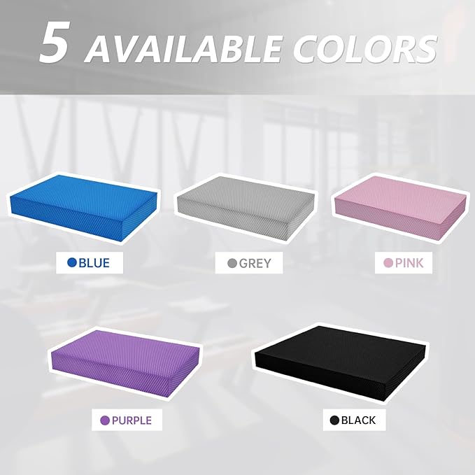 Balance Foam Mat for Physical Therapy Equipment & Strength Stability Training, Slip Resistant Foam Mat for Yoga, Pilates, Meditation