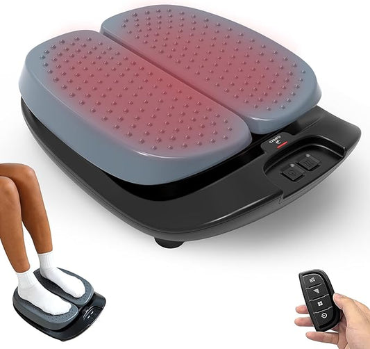 Foot Massager for Neuropathy, FSA Eligible HSA Adjustable Vibration Foot Massager with Heat & Remote Control, Electric Feet Massager for Legs Circulation, Plantar Fasciitis Pain, Stress Relief