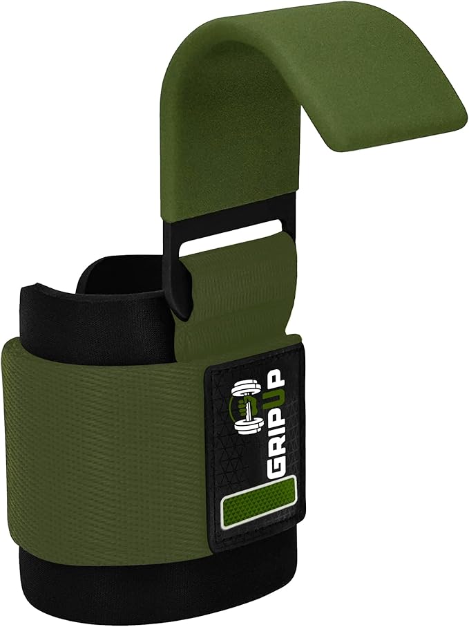Weight Lifting Hooks – Heavy Duty Gym Straps for Deadlifts, Pull-Ups, Rows & Strength Training Secure Grip Support for Weightlifting, Powerlifting CrossFit Nylon & Neoprene Padding