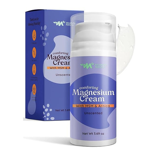 Magnesium Cream For Kids and Babies - Calming Body Lotion for Bedtime - Natural Magnesium Chloride with Arnica and MSM in Organic Aloe & Shea Butter Base 3.69 oz (Unscented)