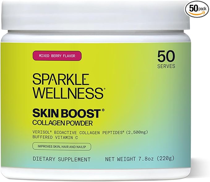 VERISOL Bioactive Hydrolyzed Collagen Peptides | Collagen Powder Supplement with Vitamin C for Skin, Hair & Nail Health | Skin Boost (Mixed Berry) [50-Serves]