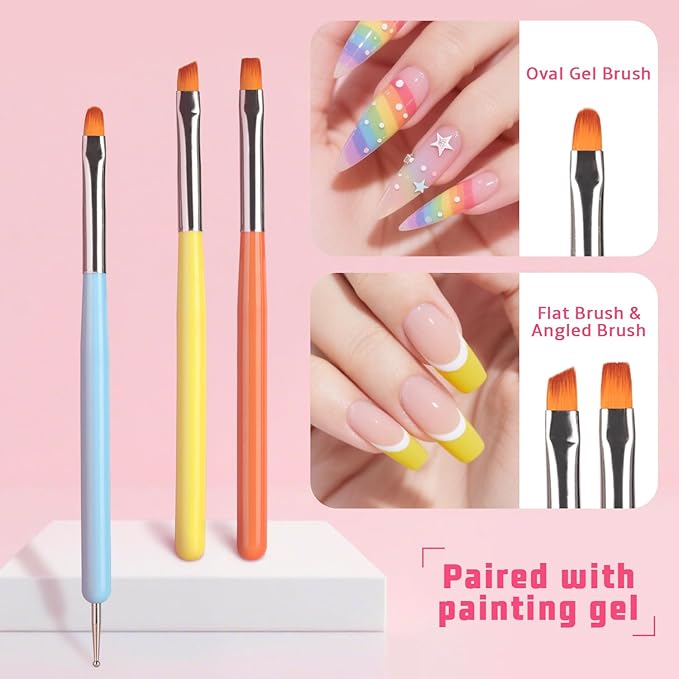 Sponge Pat Gel Nail Polish Palette, 12 Colors Blending Ombre Gel Polish Gradient Painting Nails Art, No Wipe, UV/LED Cured,100Sponges 6Brushes 1Grabber (Set 04)
